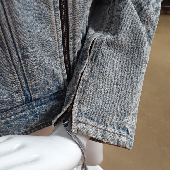 L*EXTRA 25% OFF* GAP Mandarin Collar Denim Jacket - Picture 10 of 12
